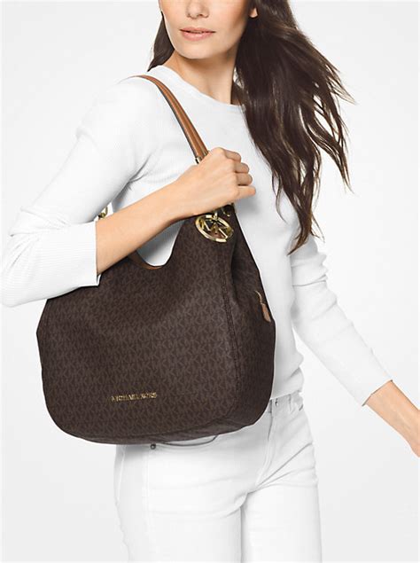 hobo lillie michael kors|Lillie Large Logo Shoulder Bag .